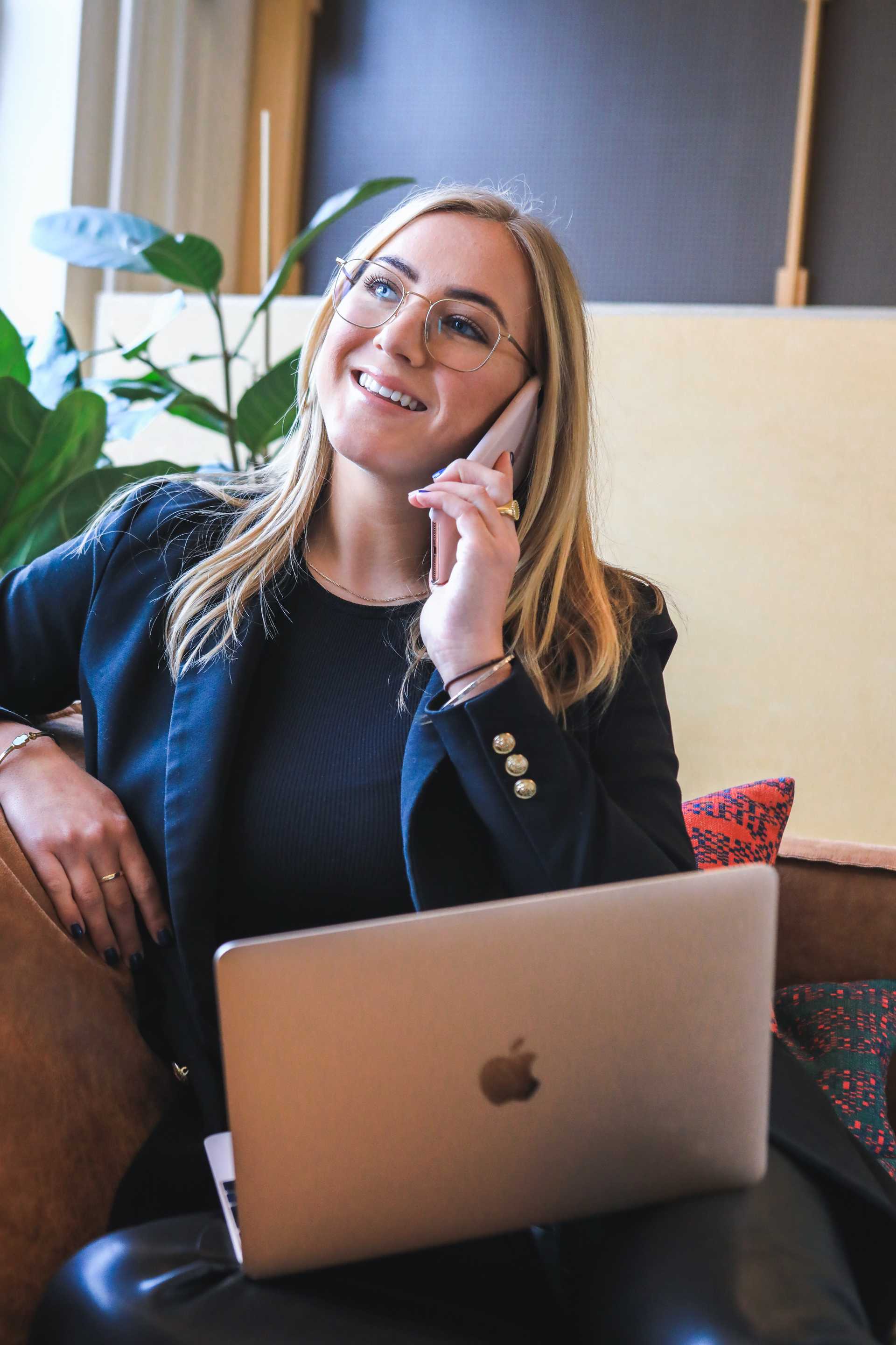 lady talking on phone